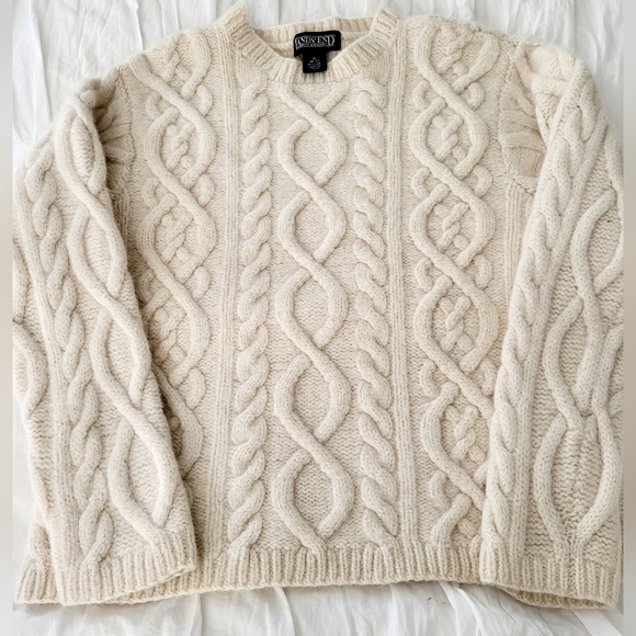 Lands' End Sweaters - Lands' End 100% Wool Irish Fisherman Sweater